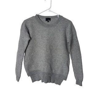 ARITZIA WILFRED FREE Isabelli Merino Wool Waffle Knit Gray Crewneck Sweater